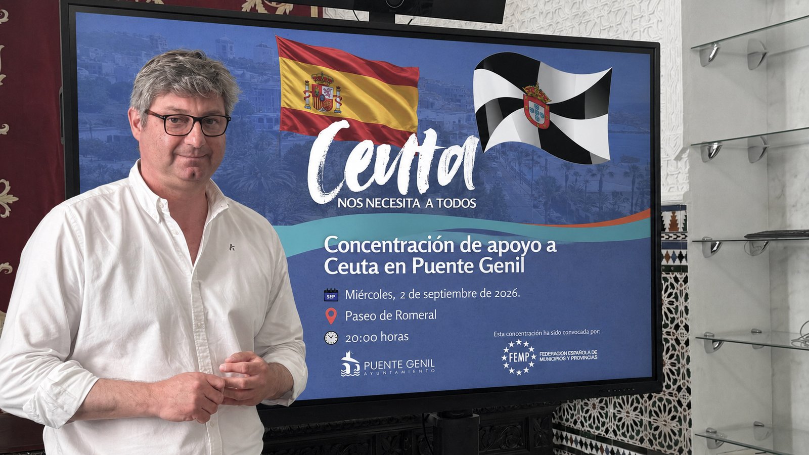El alcalde de Puente Genil hace un llamamiento a participar en la concentración de apoyo a Ceuta