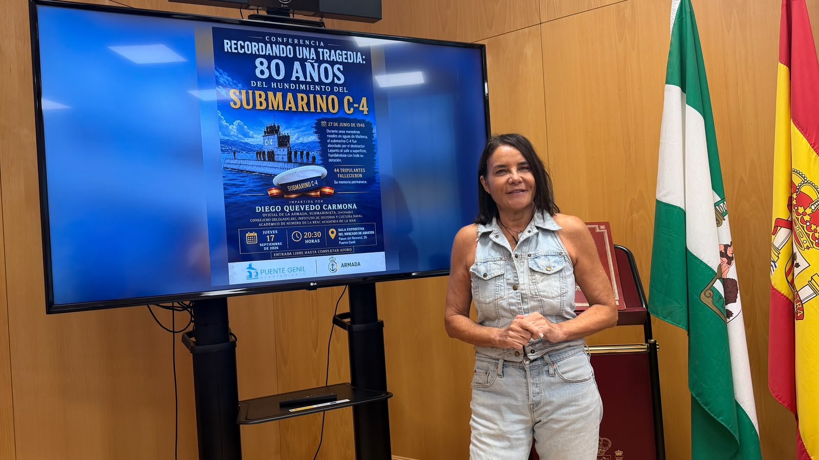 Una conferencia recuperará la memoria del submarino C-4 y del capitán pontanés Francisco Reina Carvajal